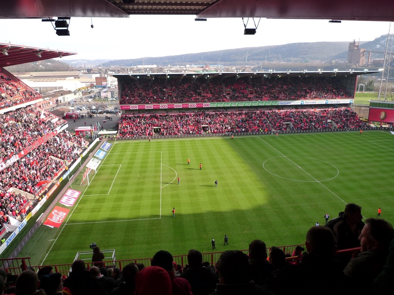 Football stadium in Liege, Belgium.  Home ground of Royal Standard de Liège,