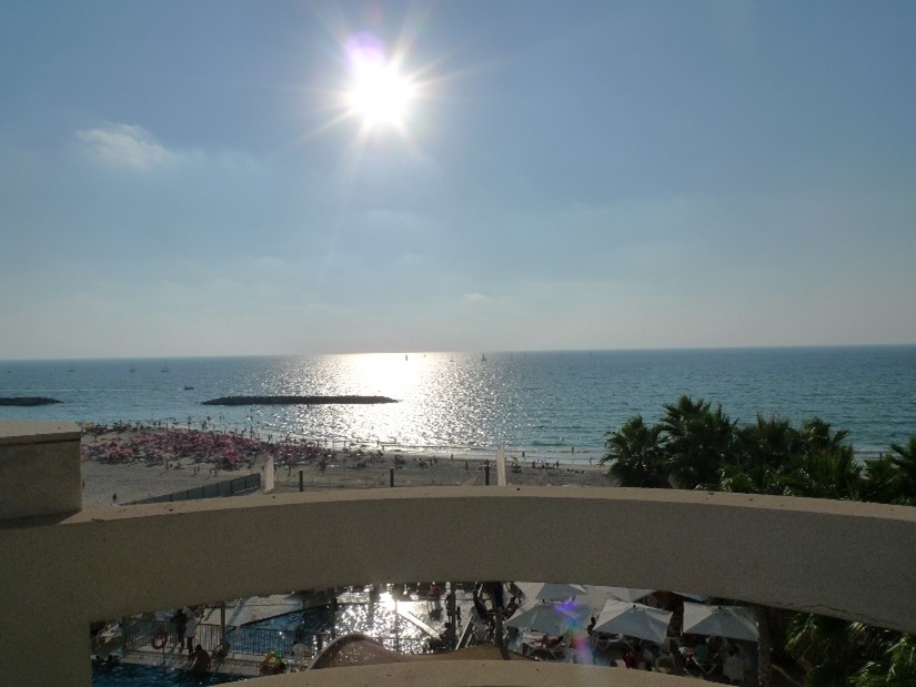 A snapshot of Mediterranean Sun in the coast nearby Tel Aviv. Israel is also a popular place for vacation both in Summer and in Winter.